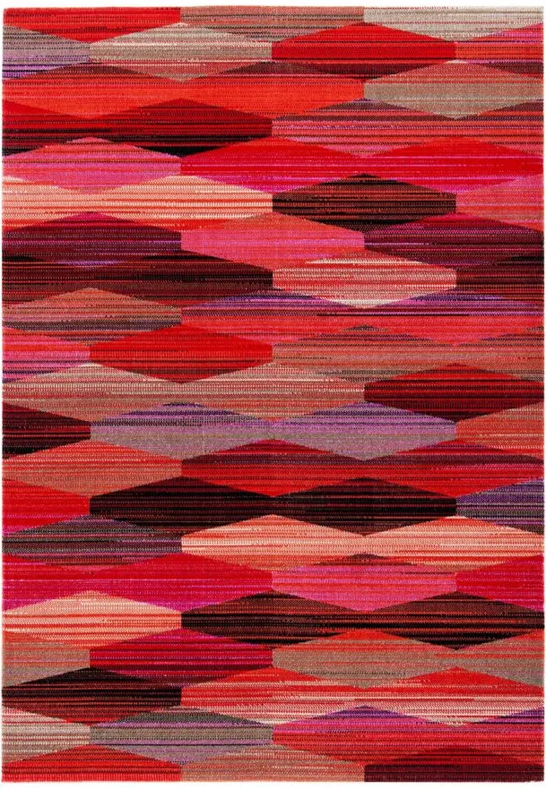 Montage III Area Rug in Red & Fuchsia by Safavieh