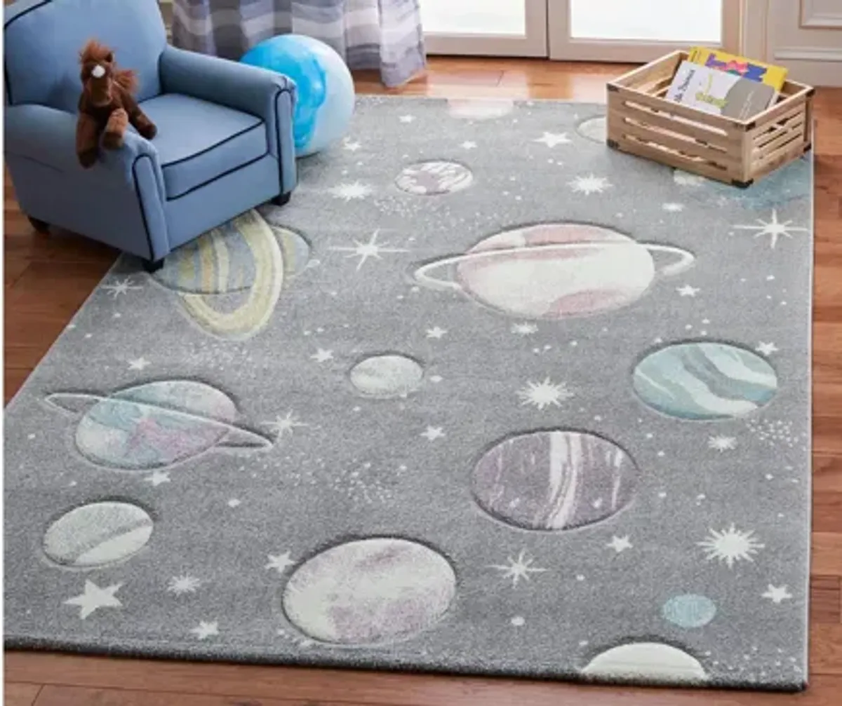 Carousel Planets Kids Area Rug