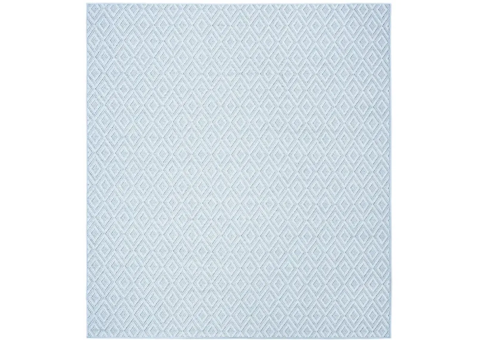 Bermuda Tight Diamond Indoor/Outdoor Square Area Rug in Light Blue & Cream by Safavieh