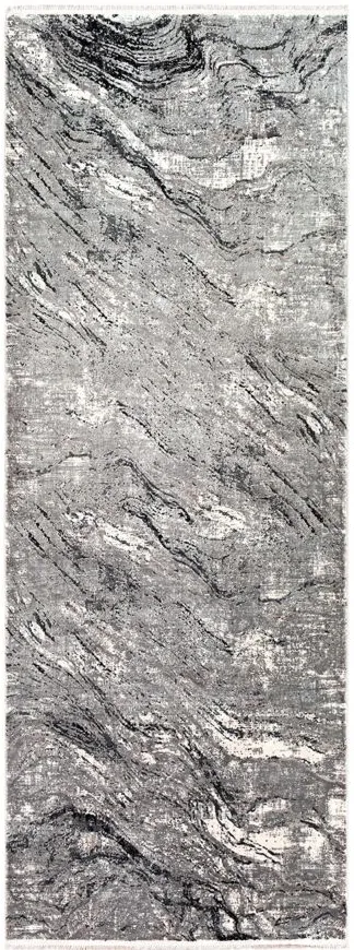 Solaris Pyrite Rug in Charcoal, Medium Gray, Light Gray, Ivory, Black by Surya