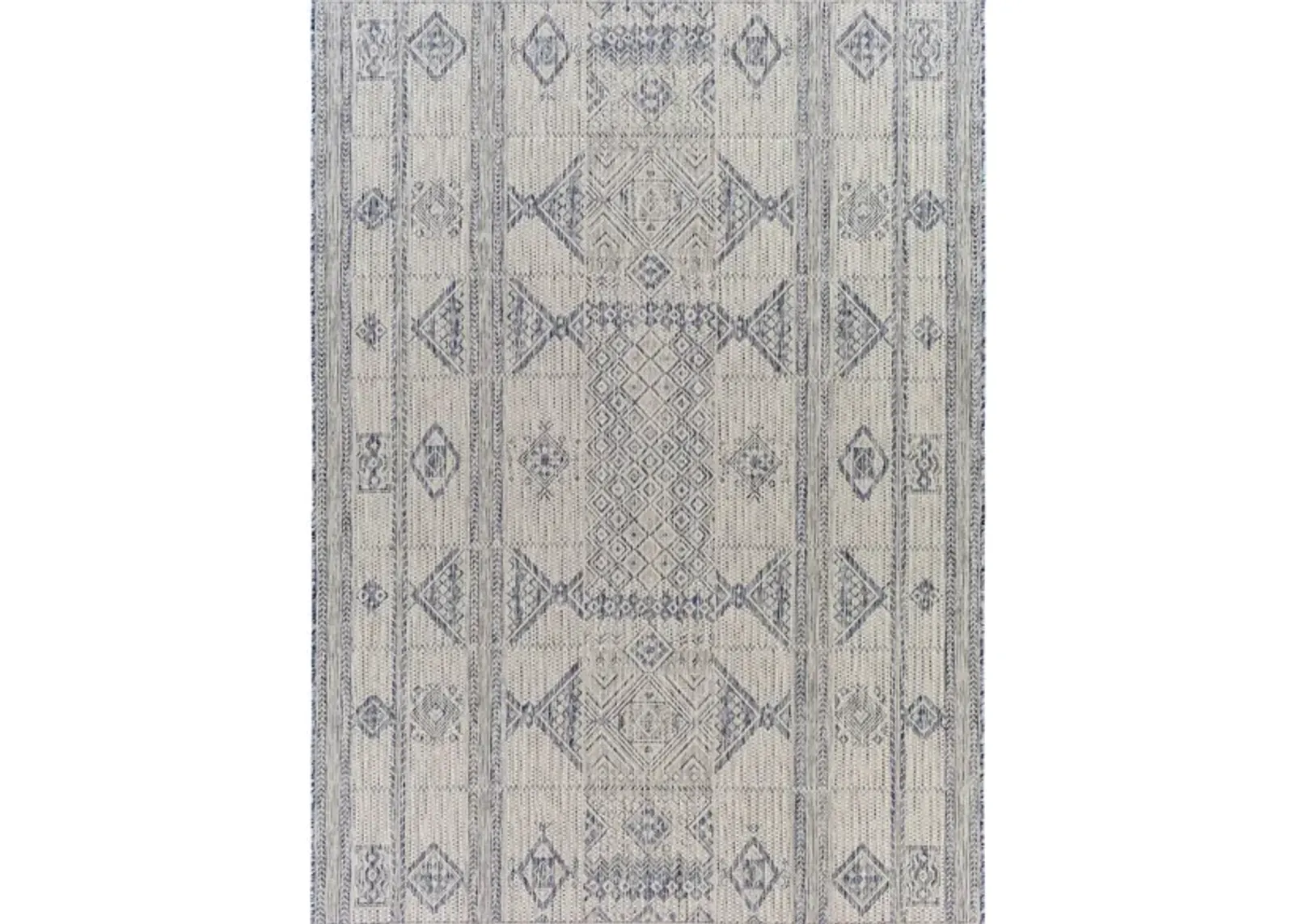 Tuareg Area Rug in Tan, Pale Blue, Navy, Blue, Taupe, Off-White, Gray by Surya