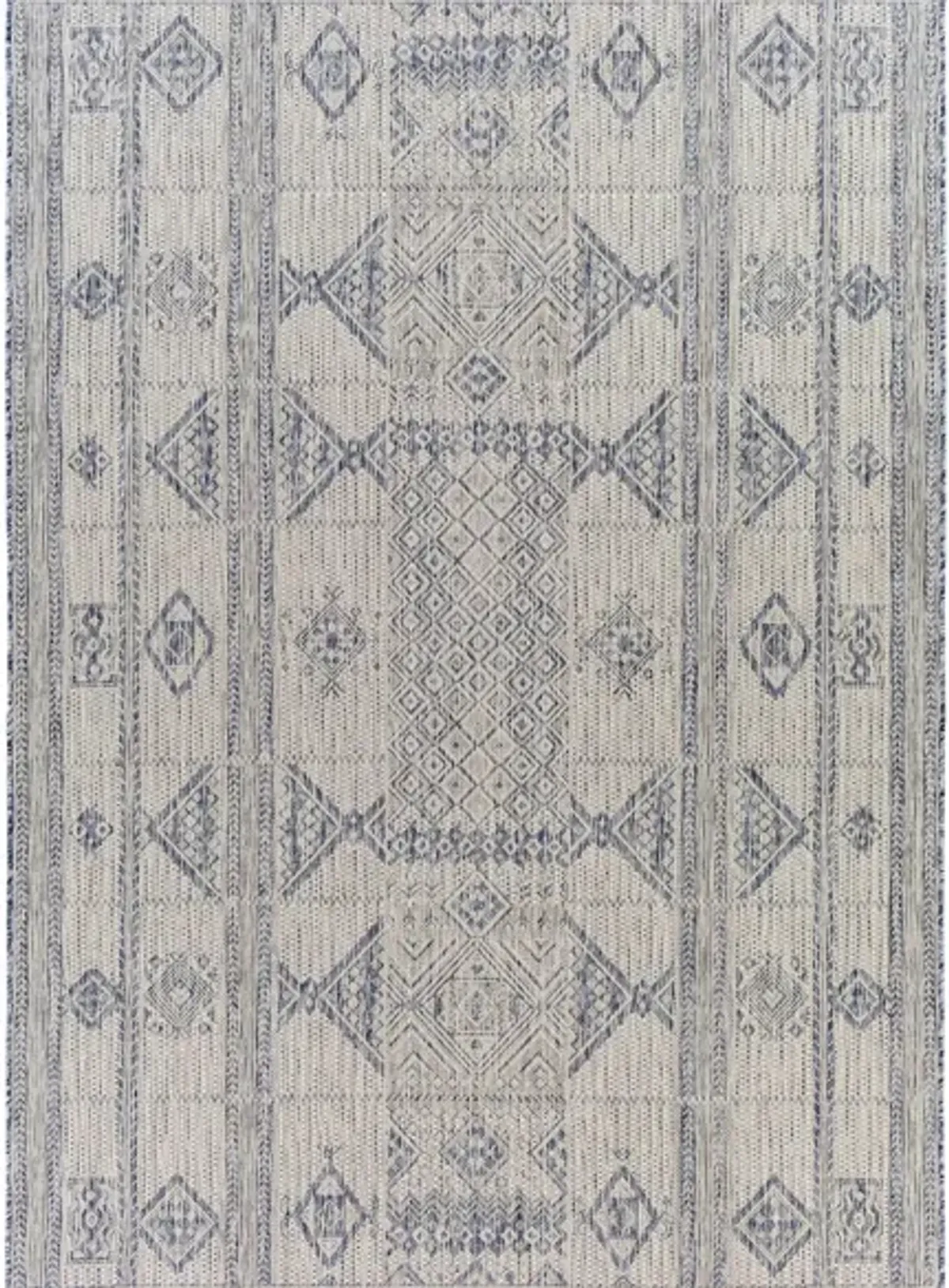 Tuareg Area Rug in Tan, Pale Blue, Navy, Blue, Taupe, Off-White, Gray by Surya