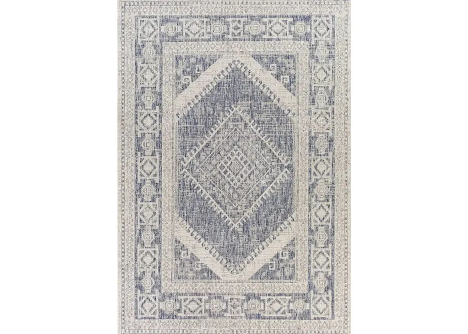 Tuareg Area Rug in Pale Blue, Tan, Navy, Blue, Taupe, Off-White, Gray by Surya