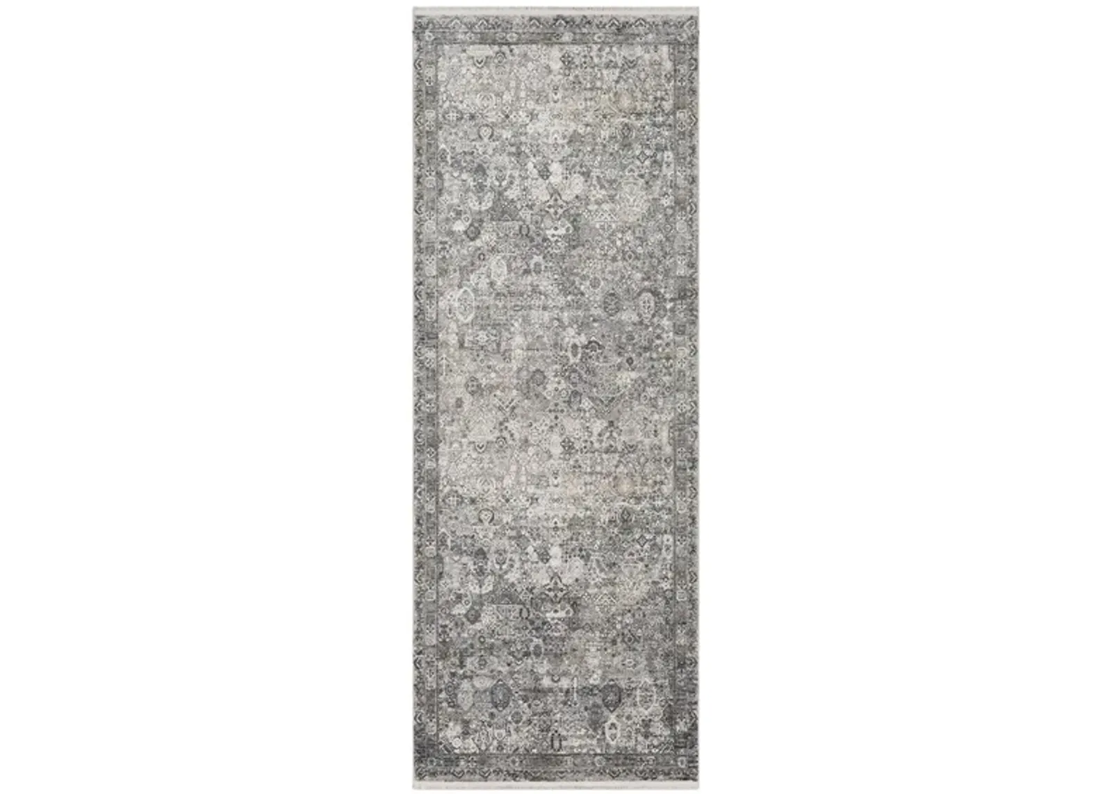 Solaris Obsidian Rug in Medium Gray, Light Gray, Ivory, Charcoal, Black, Mustard by Surya