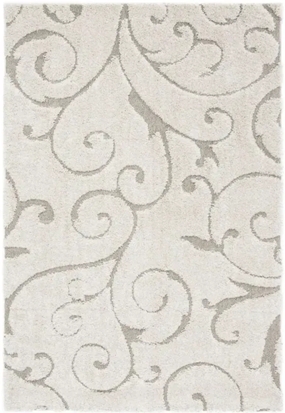 Florida Shag Area Rug in Cream/Beige by Safavieh