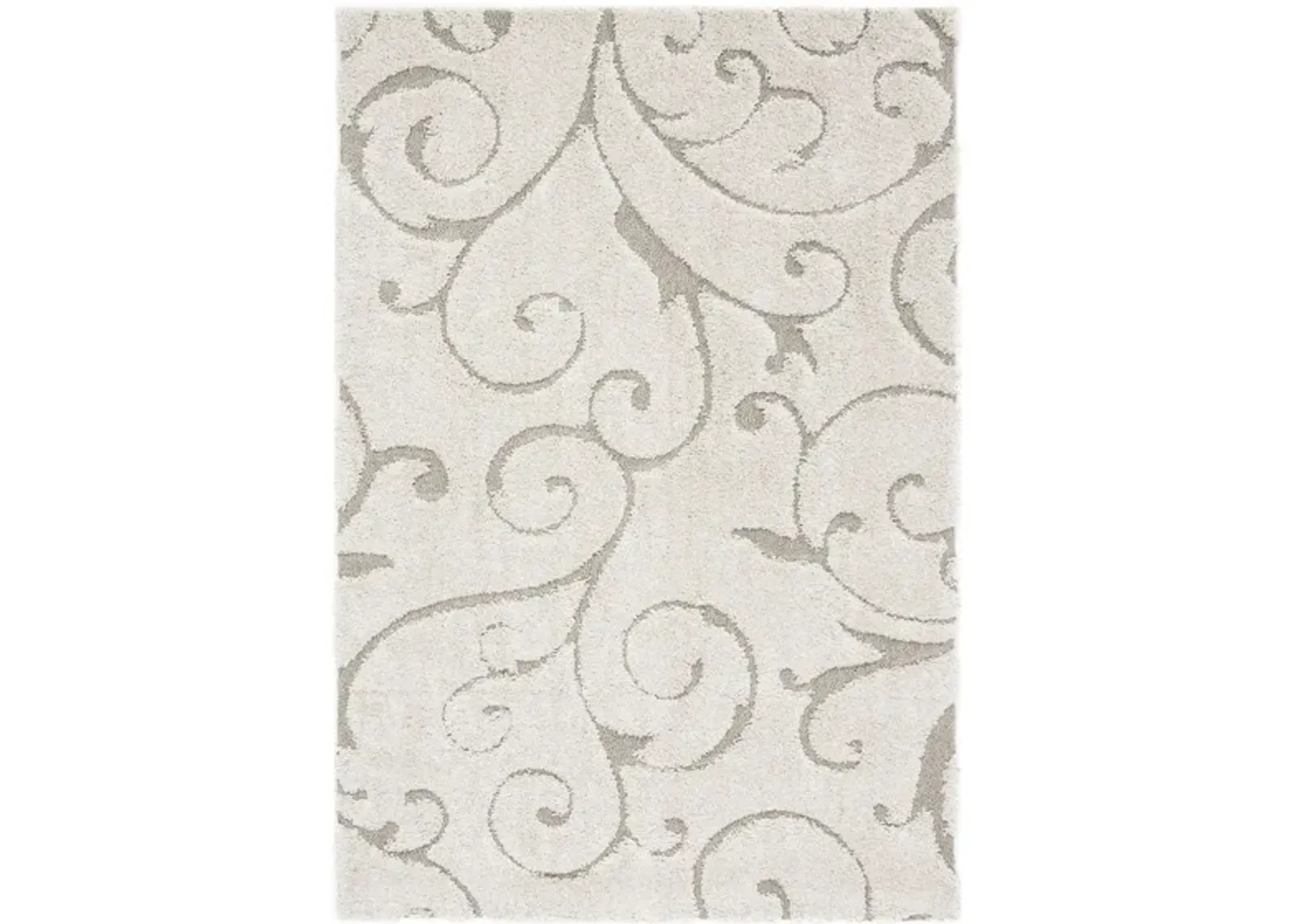 Florida Shag Area Rug in Cream/Beige by Safavieh