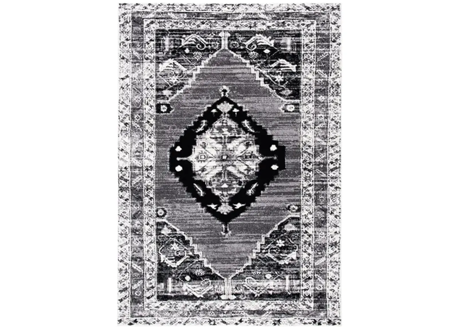 Vintage Hamadan II Area Rug in Grey & Ivory by Safavieh