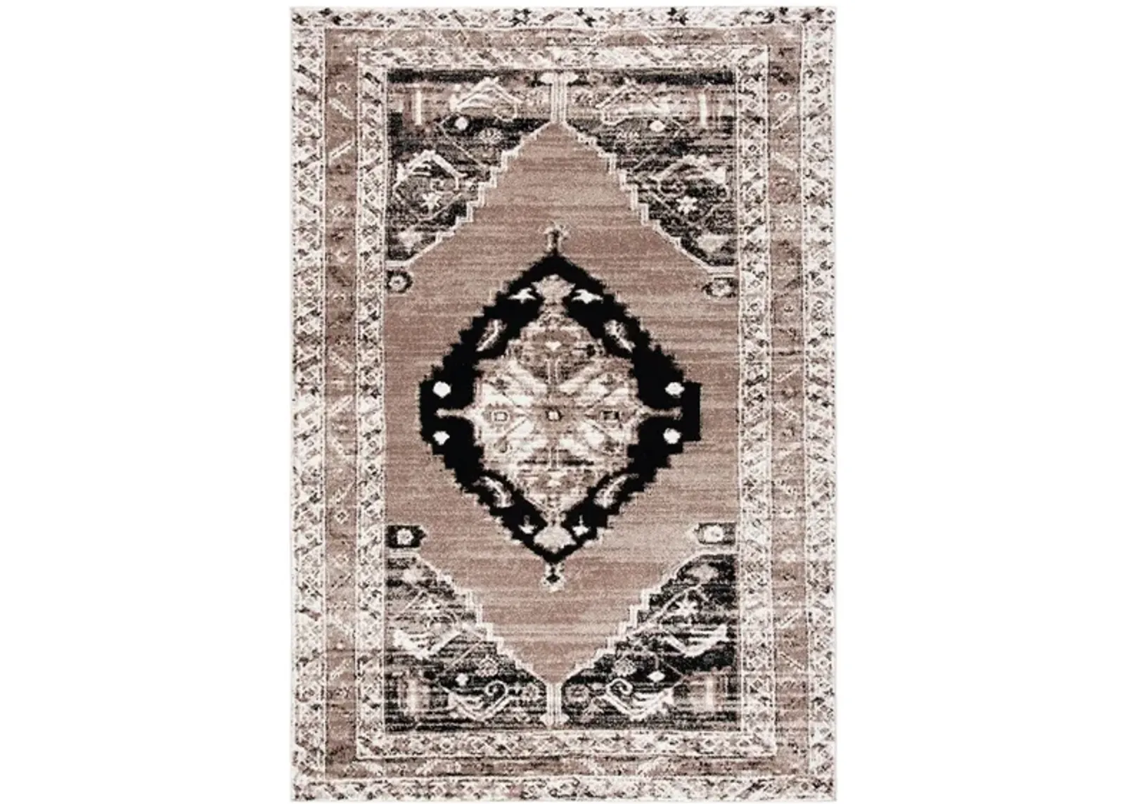 Vintage Hamadan II Area Rug in Brown & Ivory by Safavieh