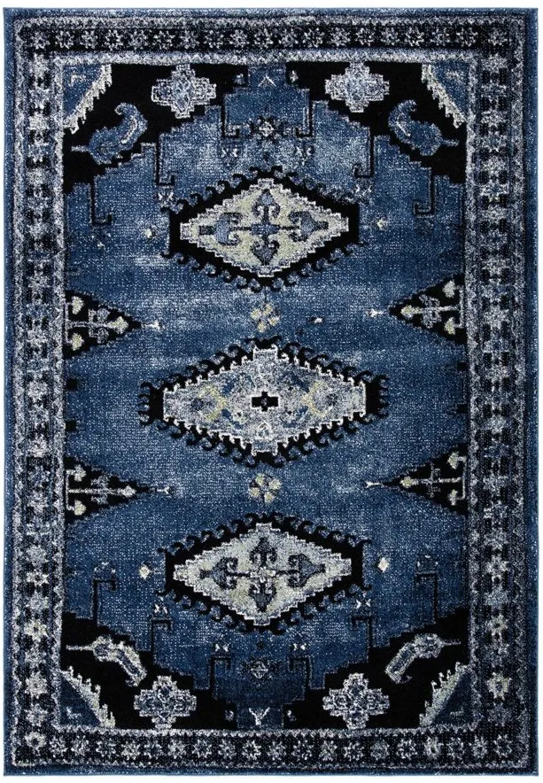 Vintage Hamadan II Area Rug in Blue & Black by Safavieh