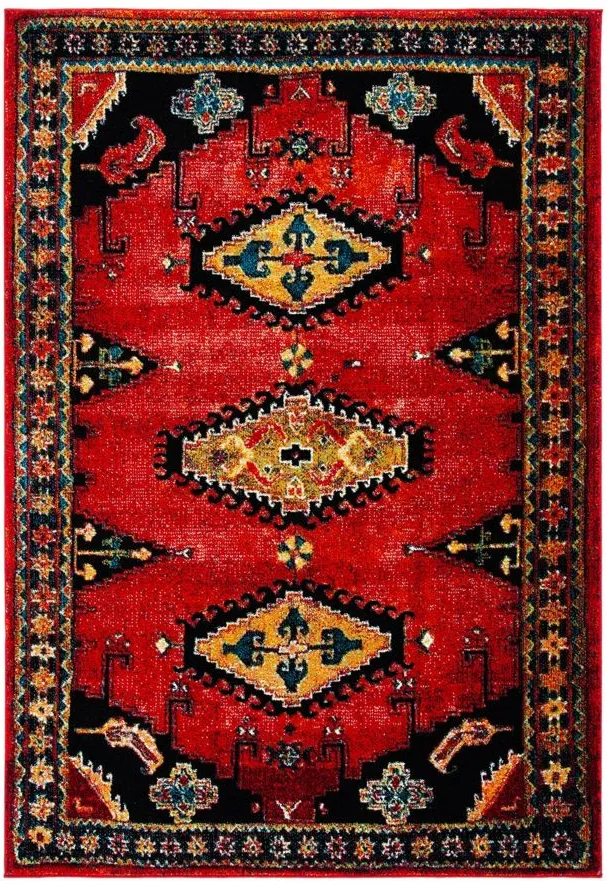 Vintage Hamadan II Area Rug in Red & Black by Safavieh