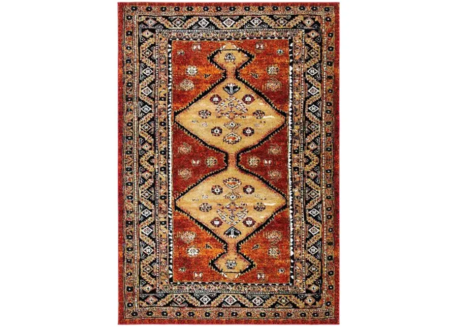 Vintage Hamadan II Area Rug in Rust & Gold by Safavieh