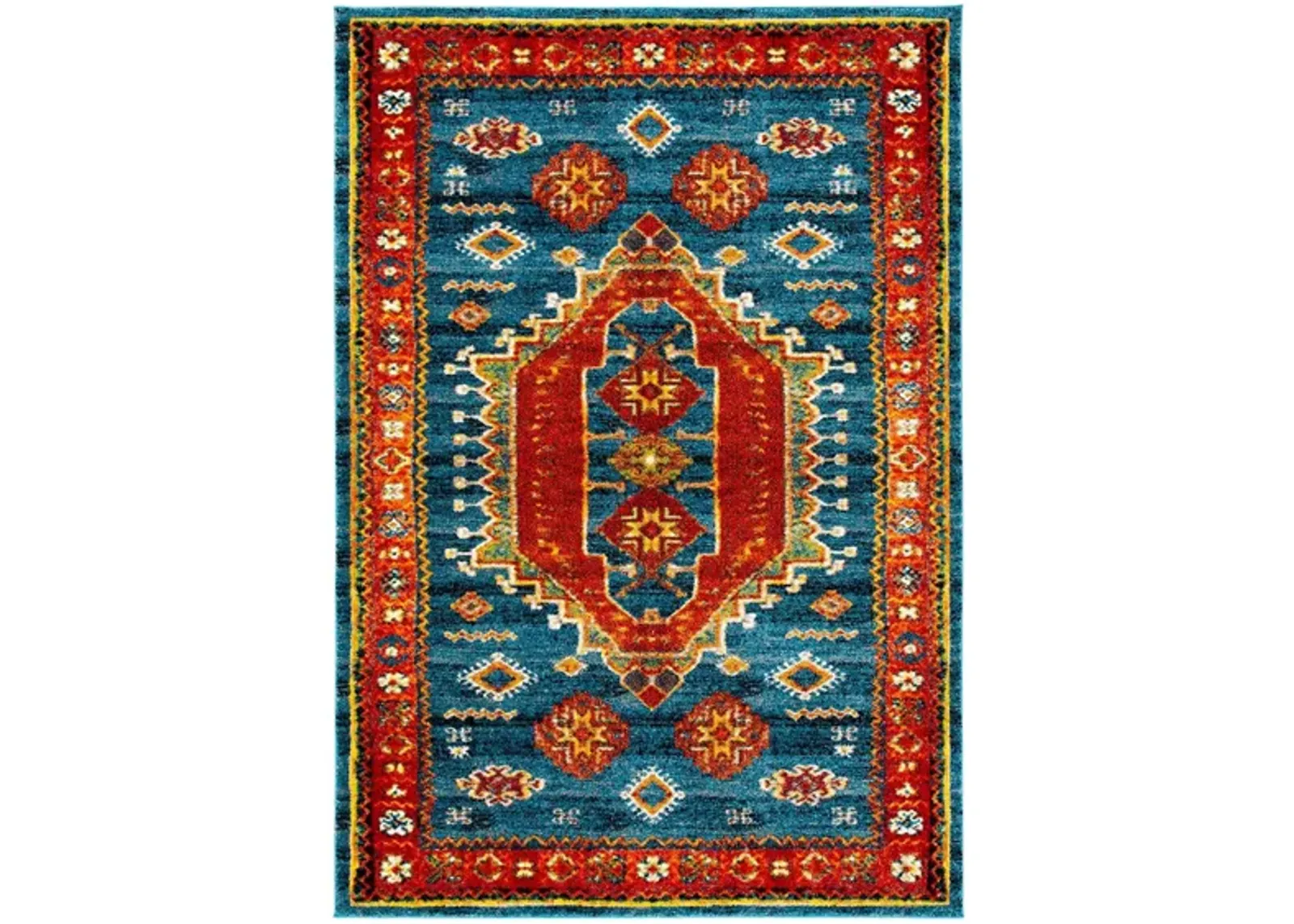 Vintage Hamadan II Area Rug in Blue & Orange by Safavieh