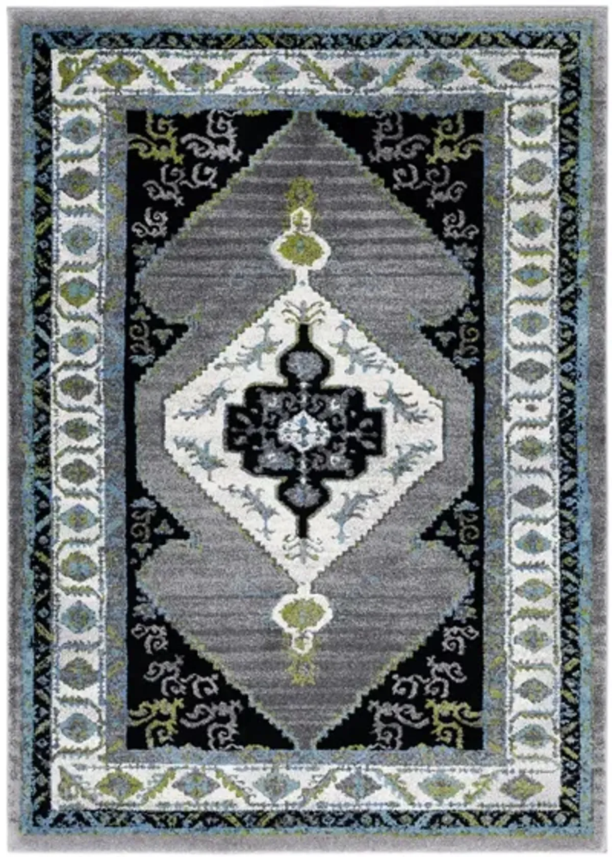 Vintage Hamadan III Area Rug in Grey & Green by Safavieh