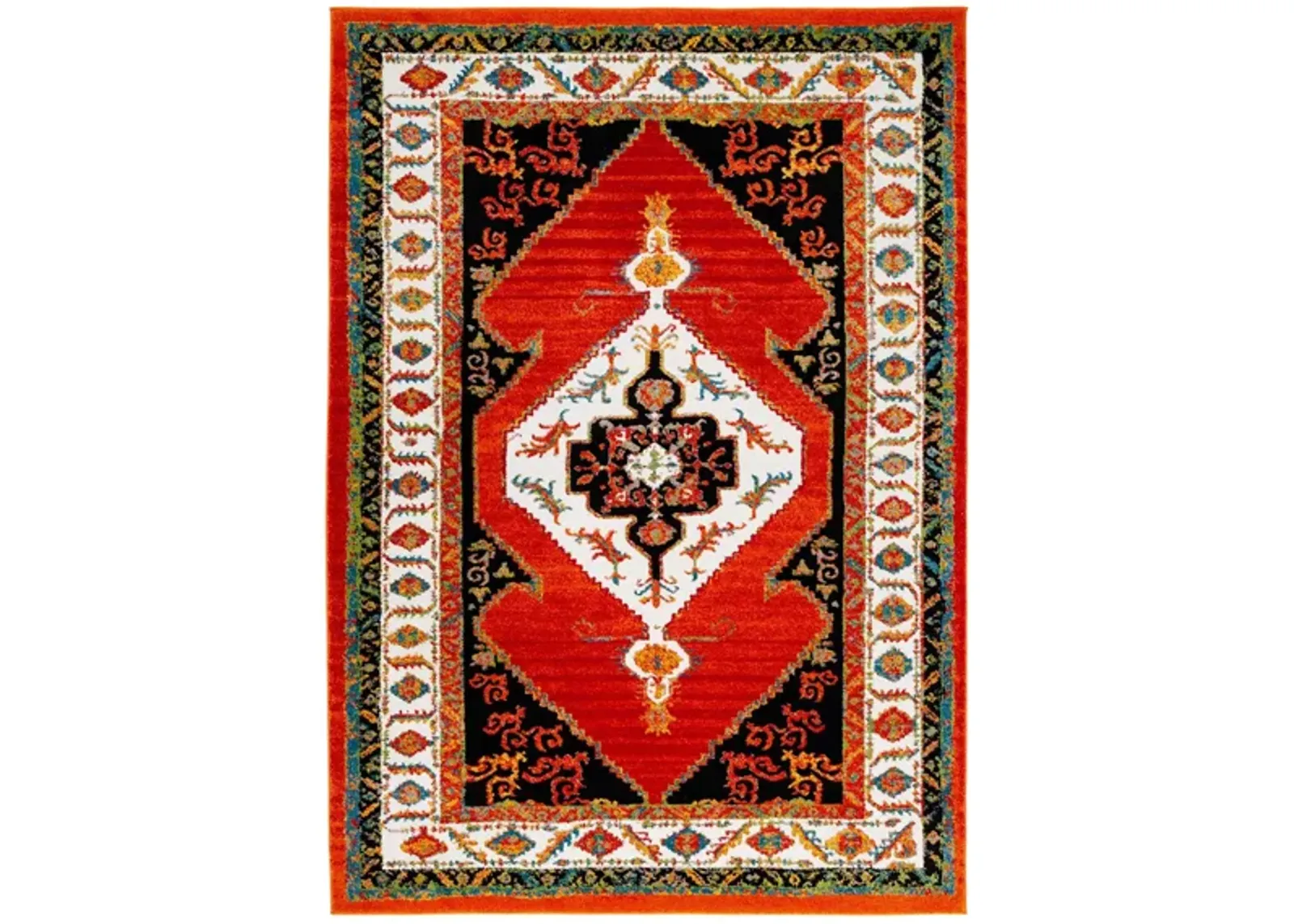 Vintage Hamadan III Area Rug in Orange & Ivory by Safavieh