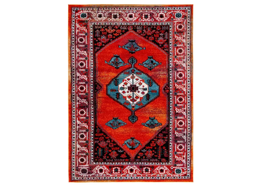 Vintage Hamadan III Area Rug in Red & Blue by Safavieh