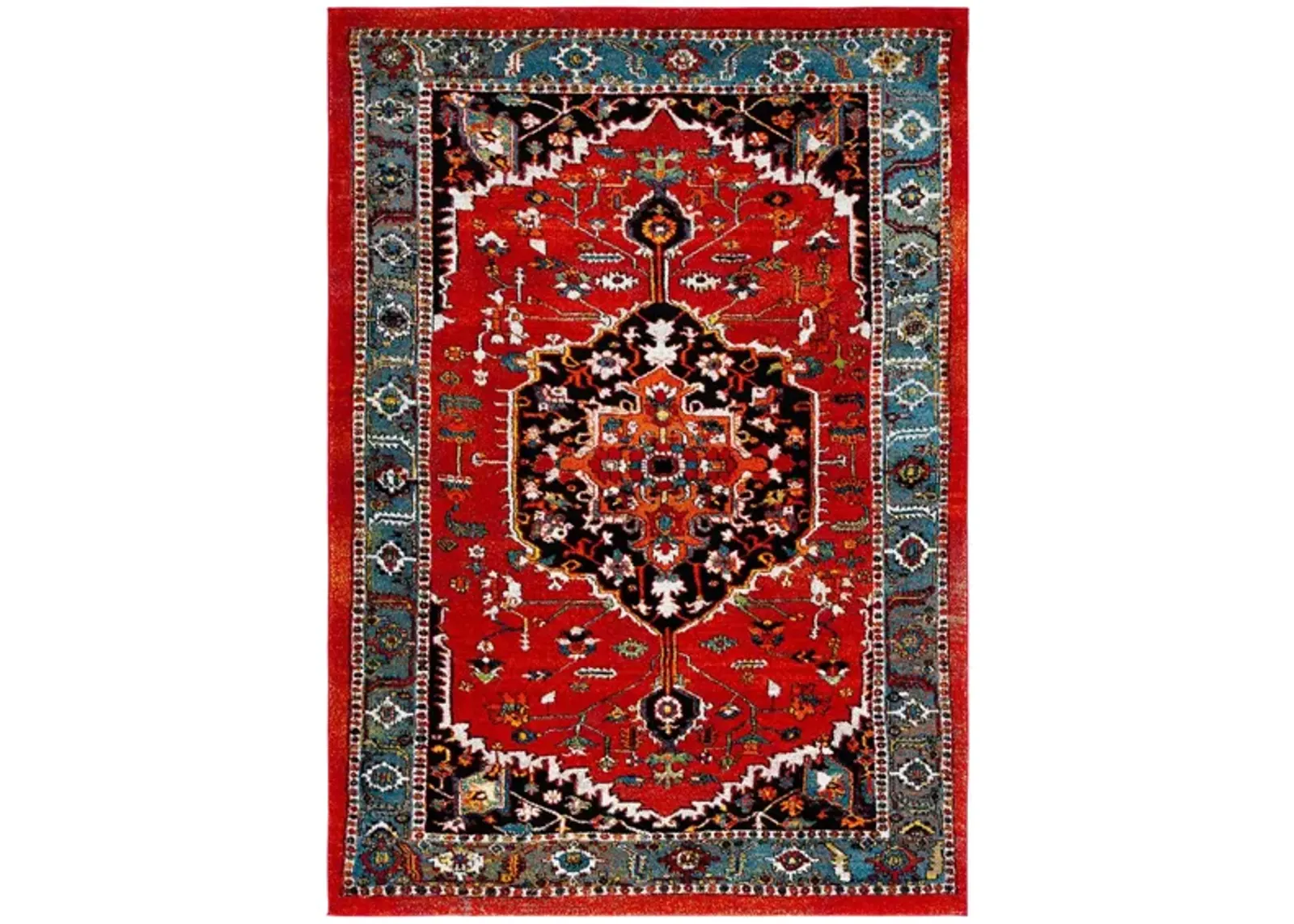 Vintage Hamadan IV Area Rug in Red & Blue by Safavieh