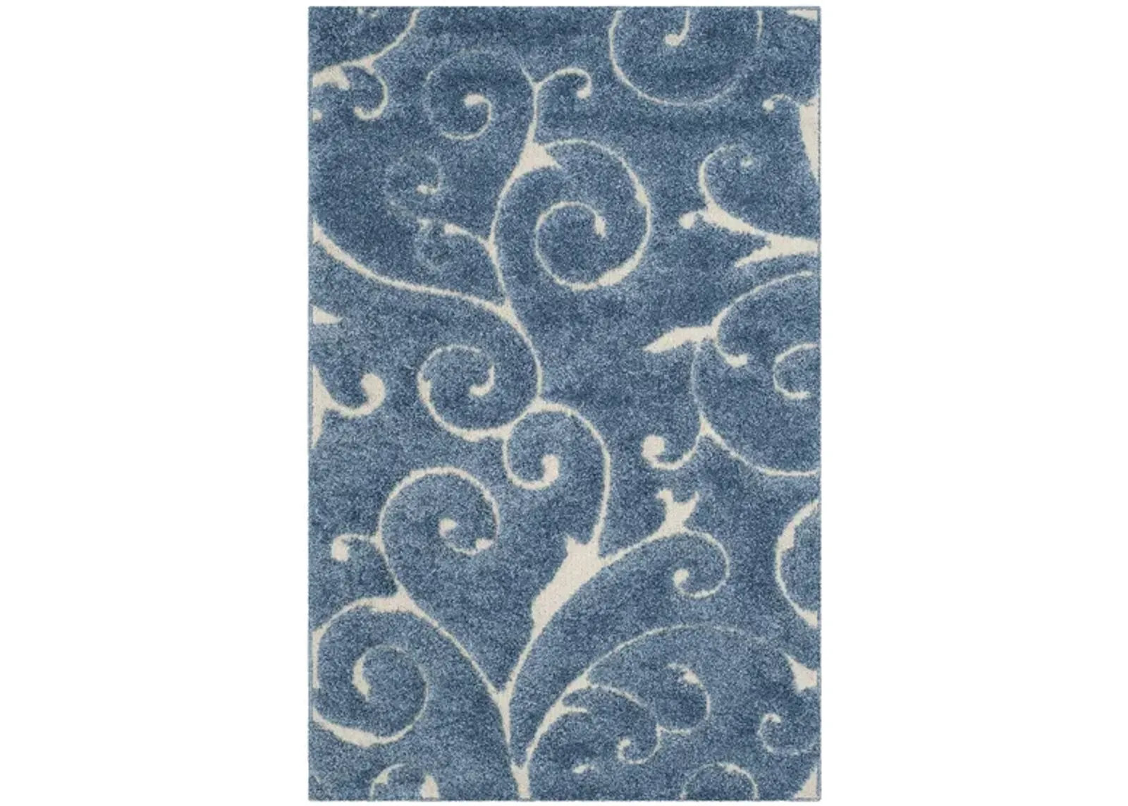 Florida Shag Area Rug in LightBlue/Cream by Safavieh