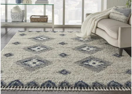Oslo Area Rug in Ivory/Blue by Nourison