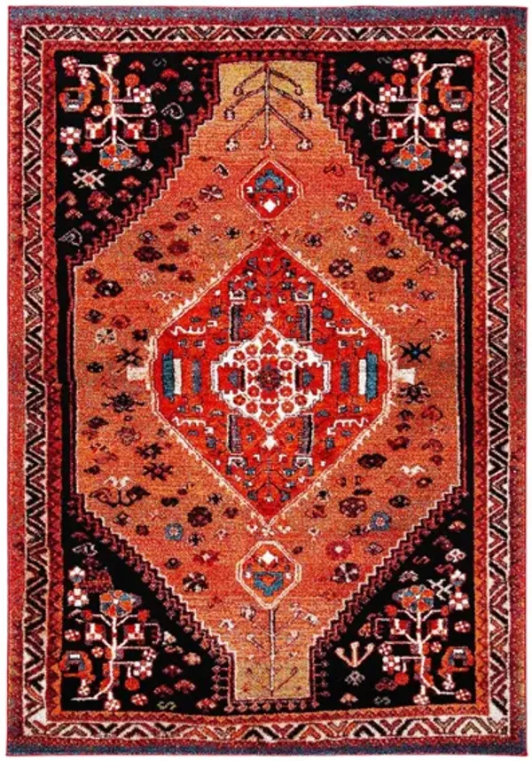Vintage Hamadan Orange Area Rug