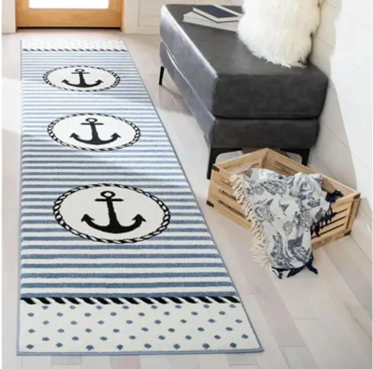 Carousel Anchor Kids Runner Rug