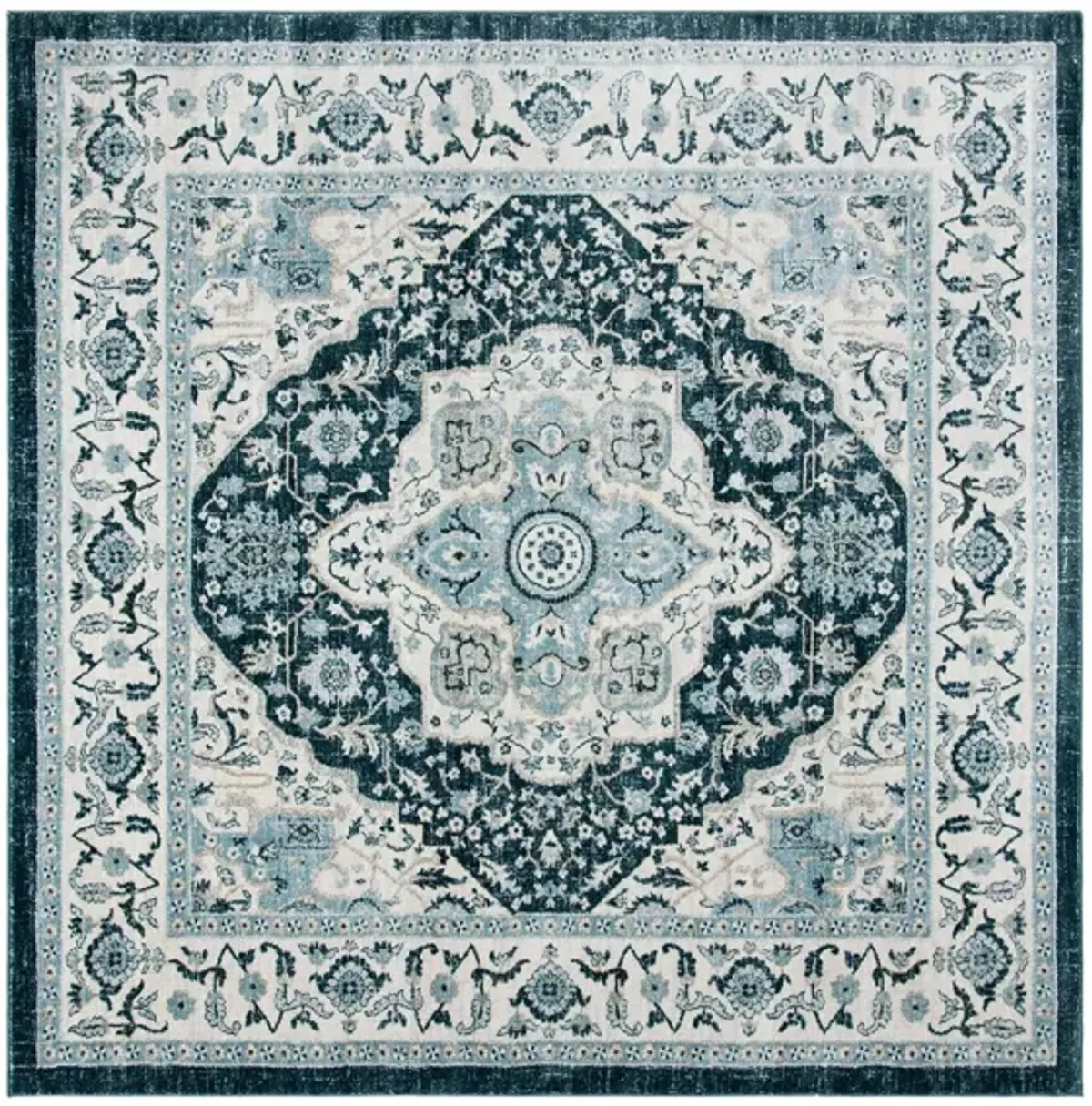 Isabella Area Rug in Navy/Creme by Safavieh