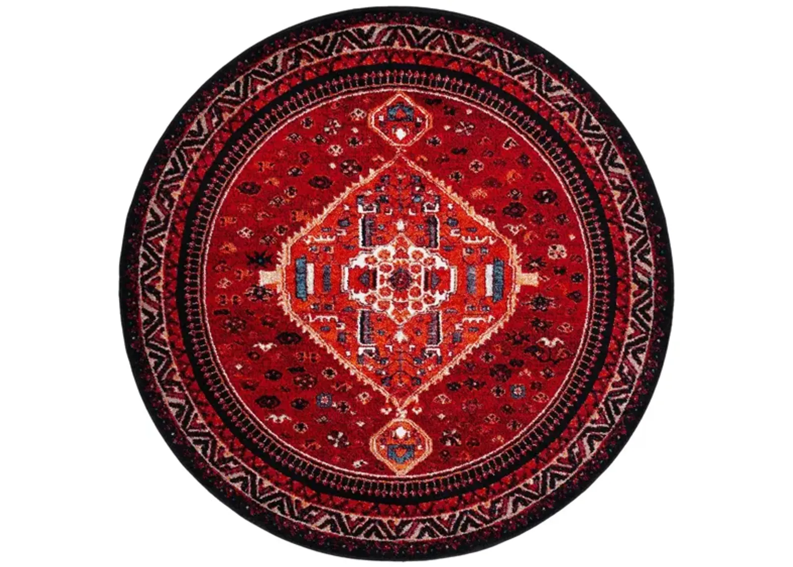 Vintage Hamadan Area Rug in Red & Black by Safavieh