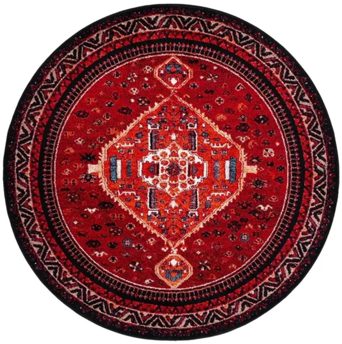 Vintage Hamadan Area Rug in Red & Black by Safavieh