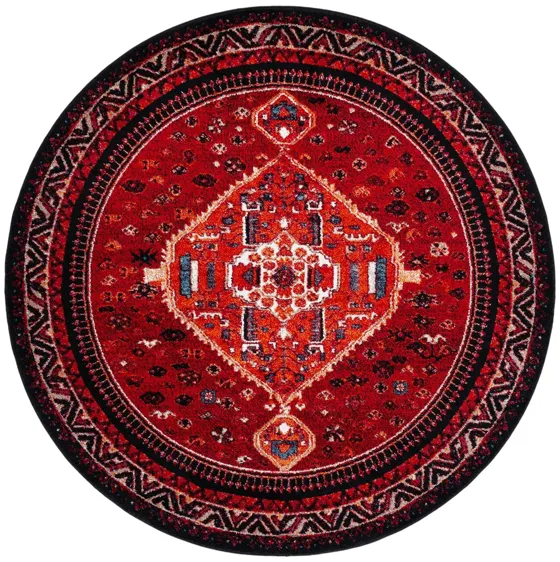 Vintage Hamadan Area Rug in Red & Black by Safavieh