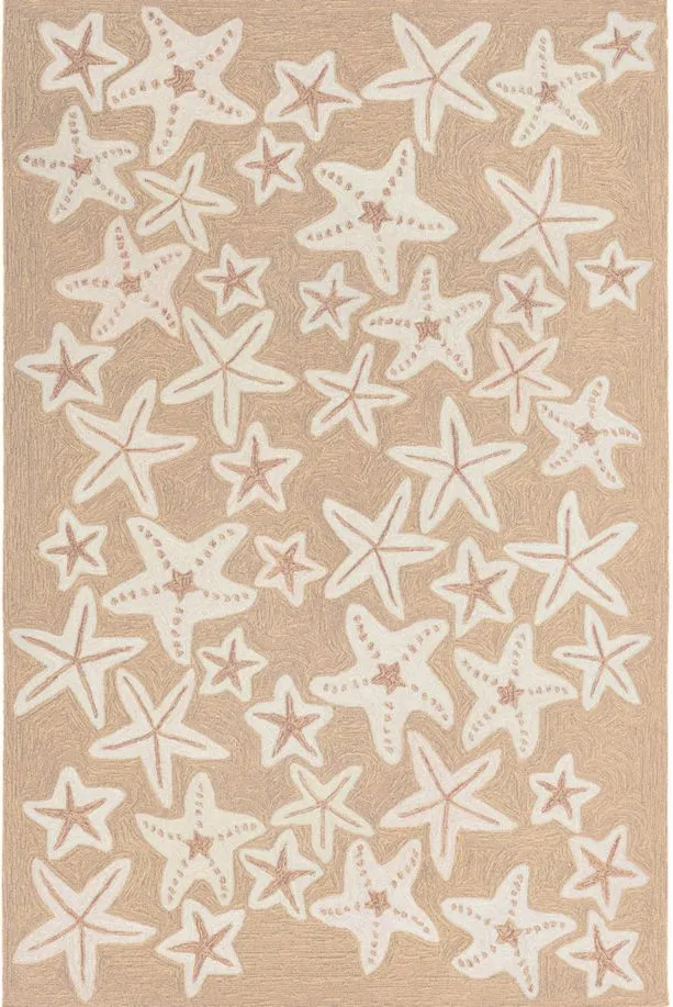 Starfish Indoor/Outdoor Area Rug in Neutral by Trans-Ocean Import Co Inc