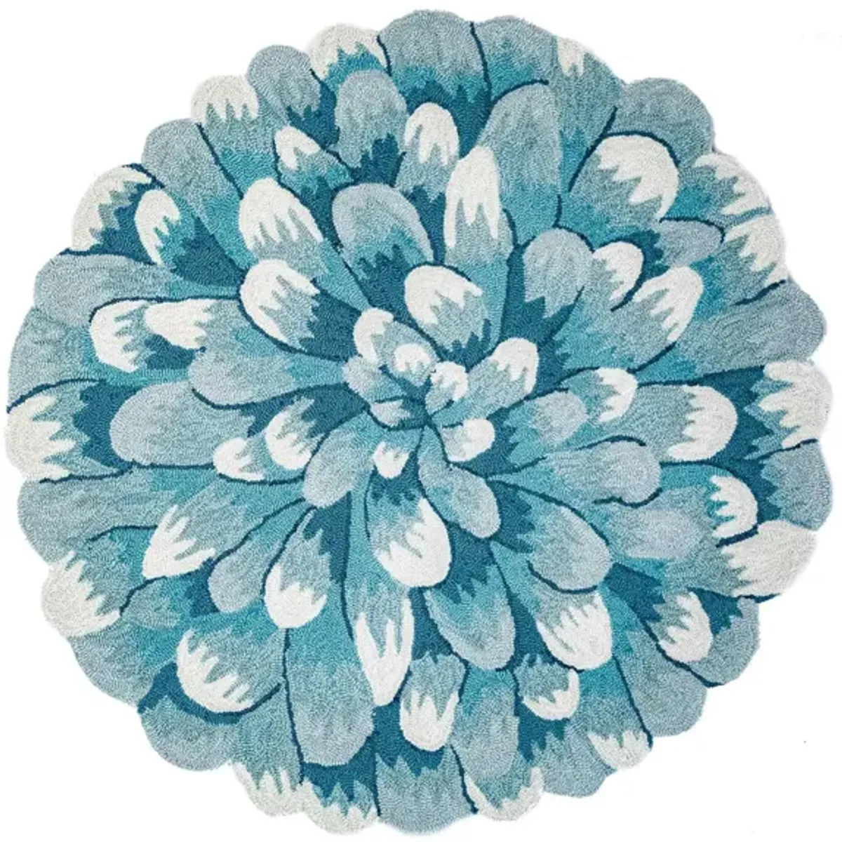 Frontporch Mum Indoor/Outdoor Area Rug in Aqua by Trans-Ocean Import Co Inc