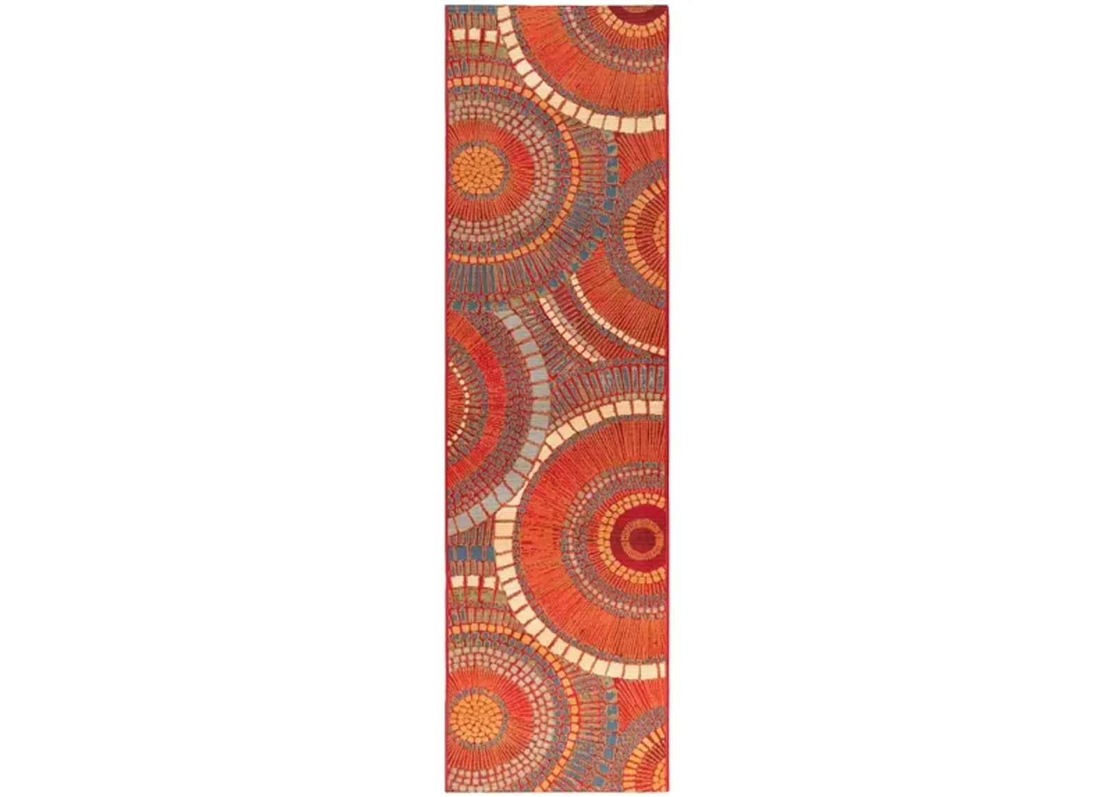 Liora Manne Marina Circles Indoor/Outdoor Area Rug in Saffron by Trans-Ocean Import Co Inc