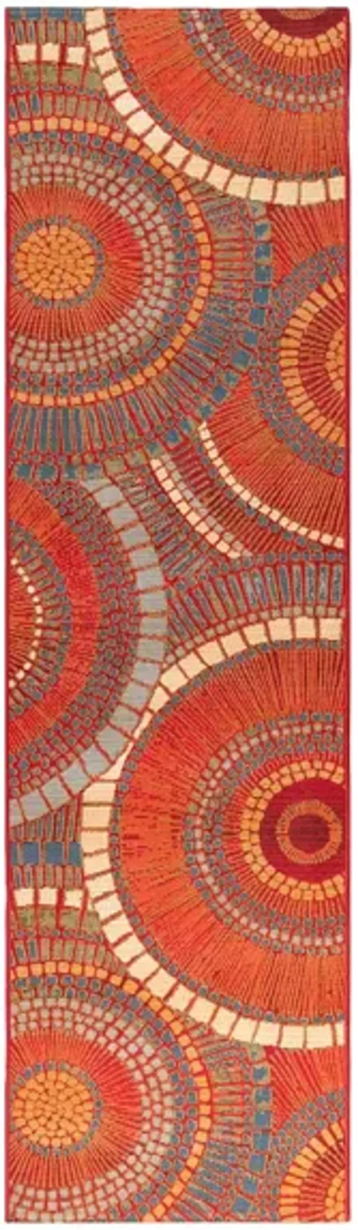 Liora Manne Marina Circles Indoor/Outdoor Area Rug in Saffron by Trans-Ocean Import Co Inc