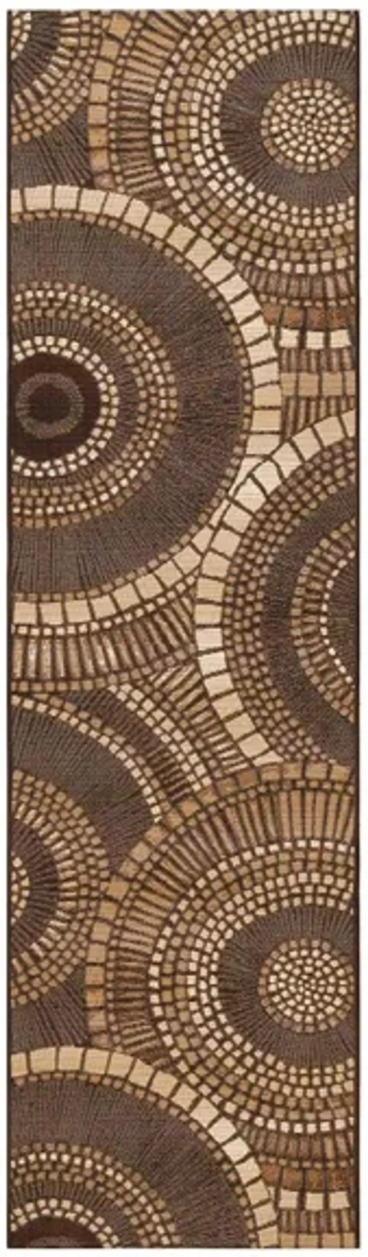 Liora Manne Marina Circles Indoor/Outdoor Area Rug in Brown by Trans-Ocean Import Co Inc