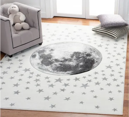 Carousel Earth Kids Area Rug in Ivory & Gray by Safavieh