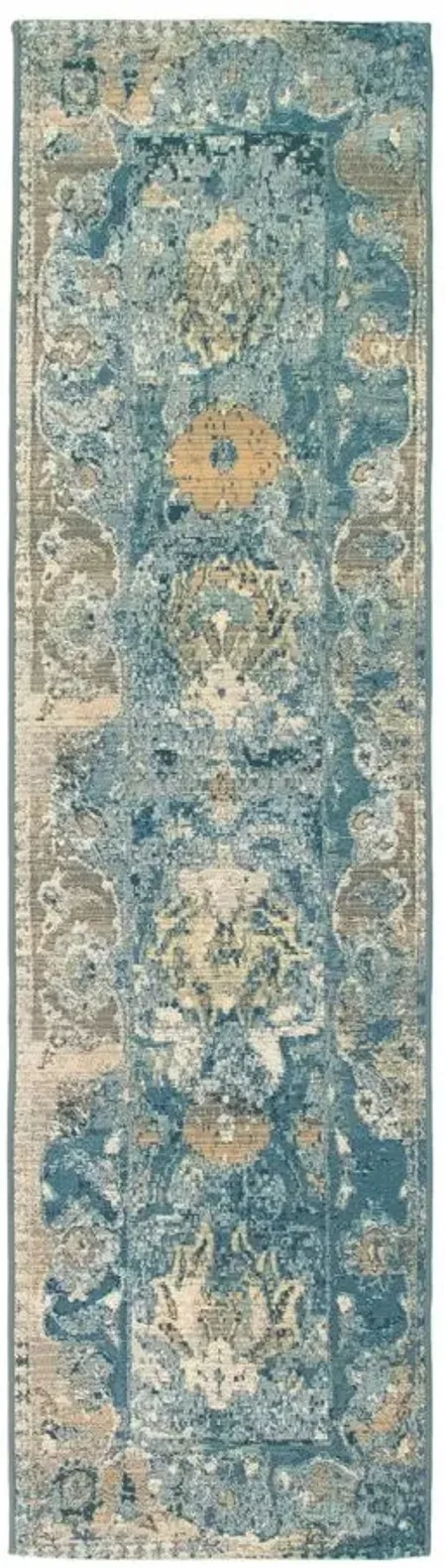 Liora Manne Marina Kashan Indoor/Outdoor Area Rug in Blue by Trans-Ocean Import Co Inc