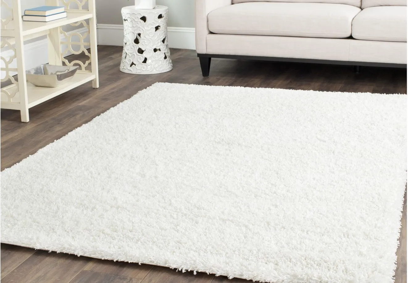 California Shag Area Rug in White by Safavieh