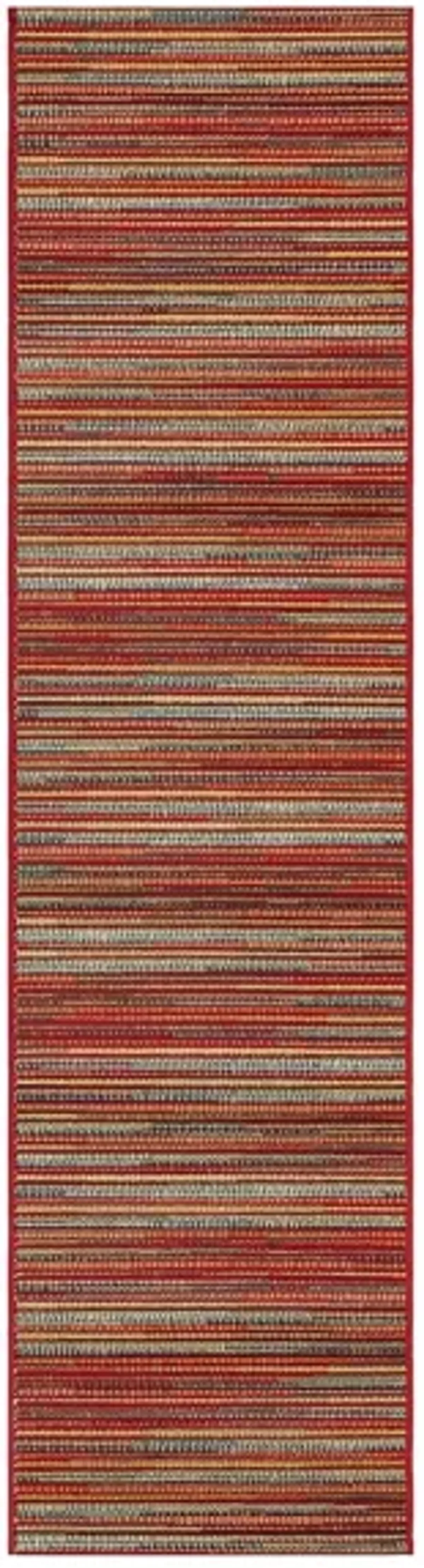 Liora Manne Marina Stripes Indoor/Outdoor Area Rug in Saffron by Trans-Ocean Import Co Inc