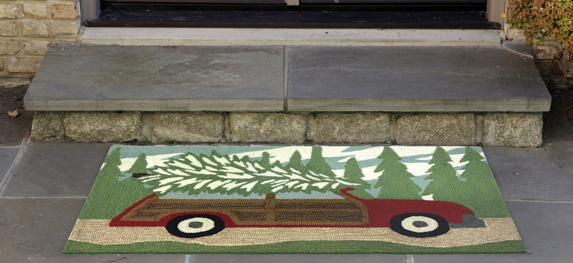 Frontporch Woody Wonderland Indoor/Outdoor Area Rug in Pine by Trans-Ocean Import Co Inc