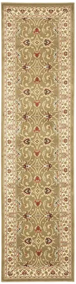 Severn Runner Rug in Green / Ivory by Safavieh