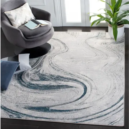 Orchard II Rug in Gray & Blue by Safavieh
