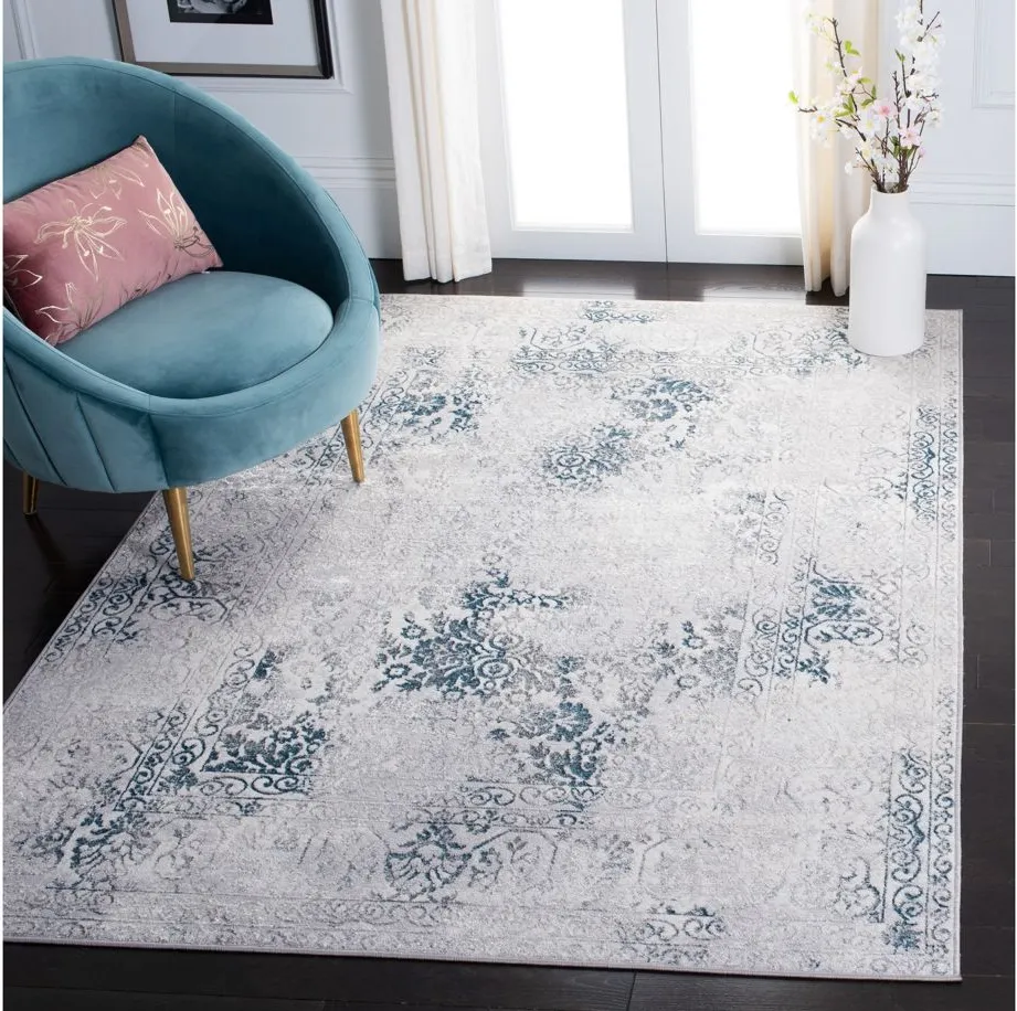 Orchard VIII Rug in Gray & Blue by Safavieh