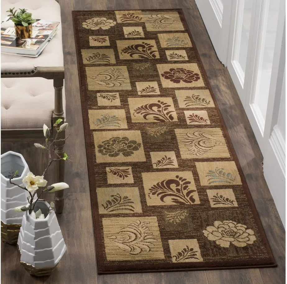 Derwent Runner Rug in Brown / Multi by Safavieh