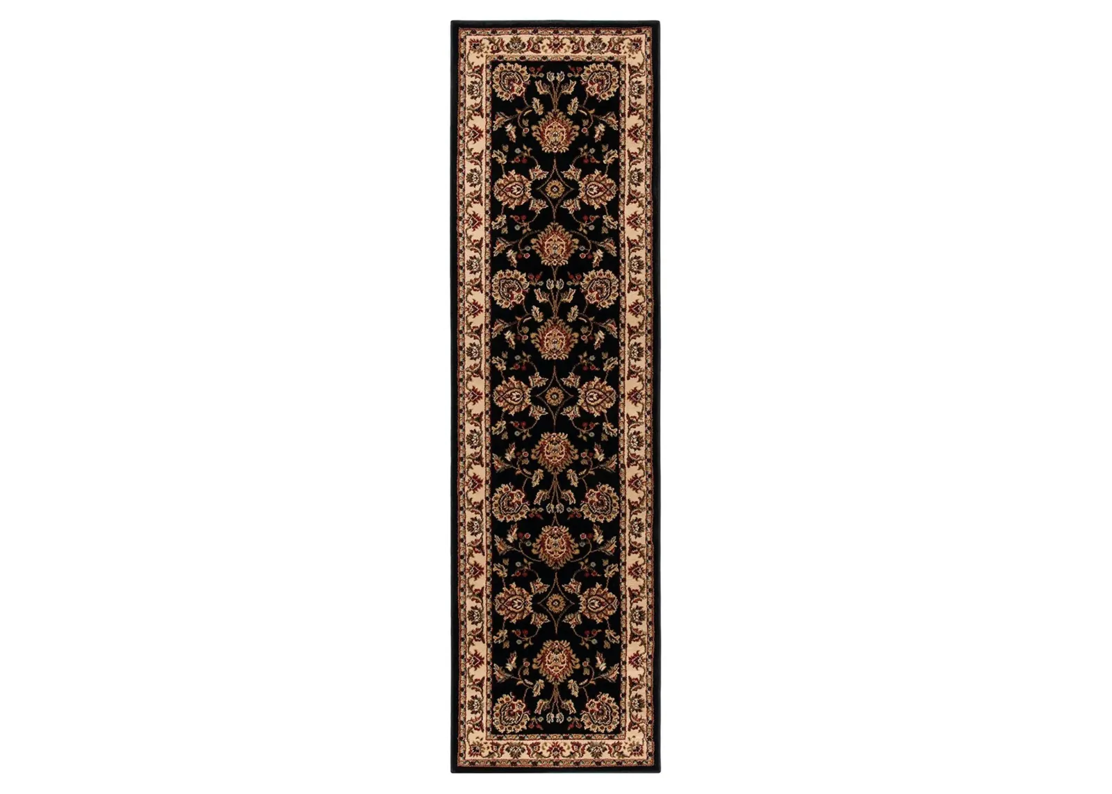 Mersey Runner Rug in Black / Ivory by Safavieh