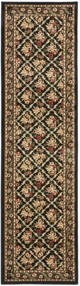 Crown Point Runner Rug in Black by Safavieh