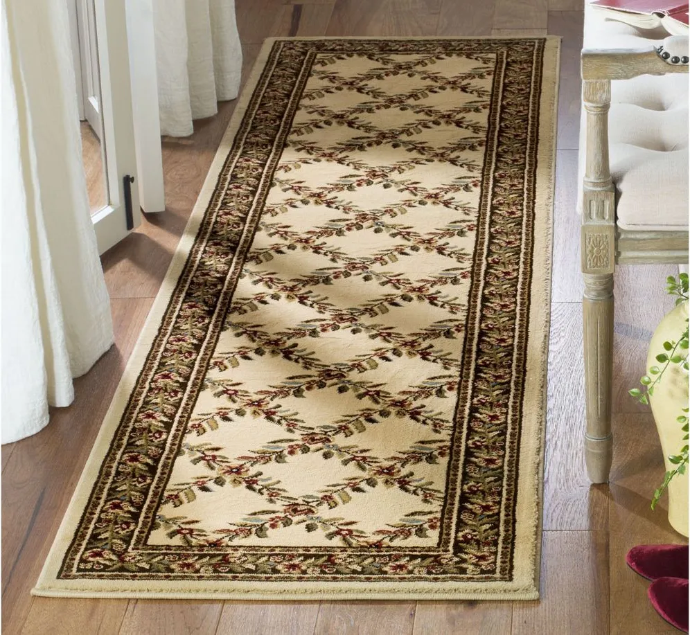 Queensferry Runner Rug in Ivory / Brown by Safavieh