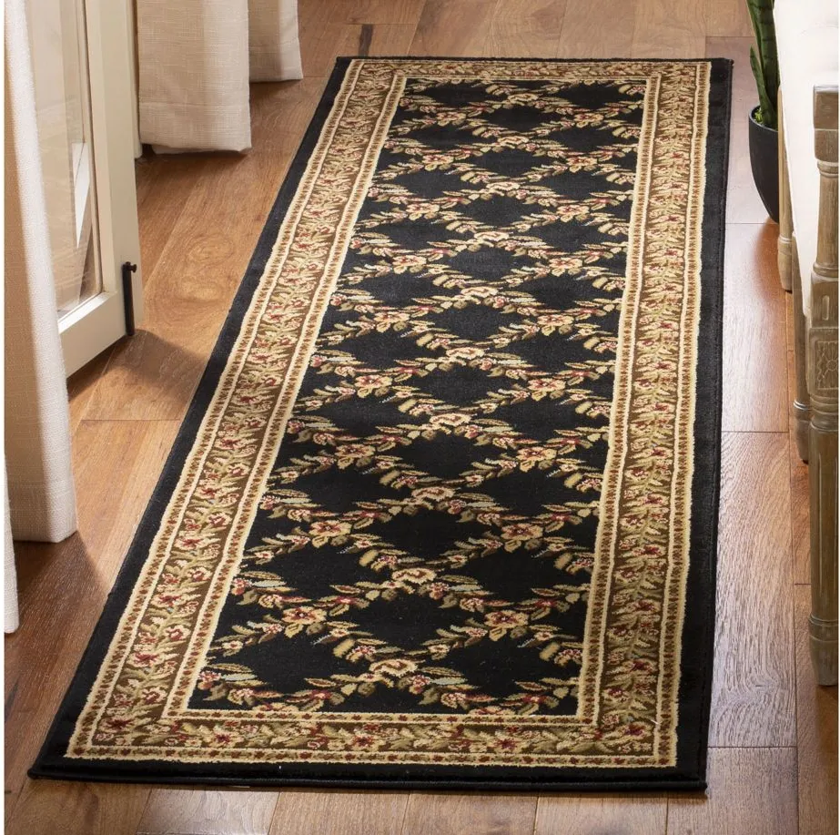 Queensferry Runner Rug in Black / Brown by Safavieh