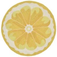 Frontporch Lemon Slice Indoor/Outdoor Area Rug in Yellow by Trans-Ocean Import Co Inc