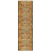 Liora Manne Marina Tribal Stripe Indoor/Outdoor Area Rug in Gold by Trans-Ocean Import Co Inc
