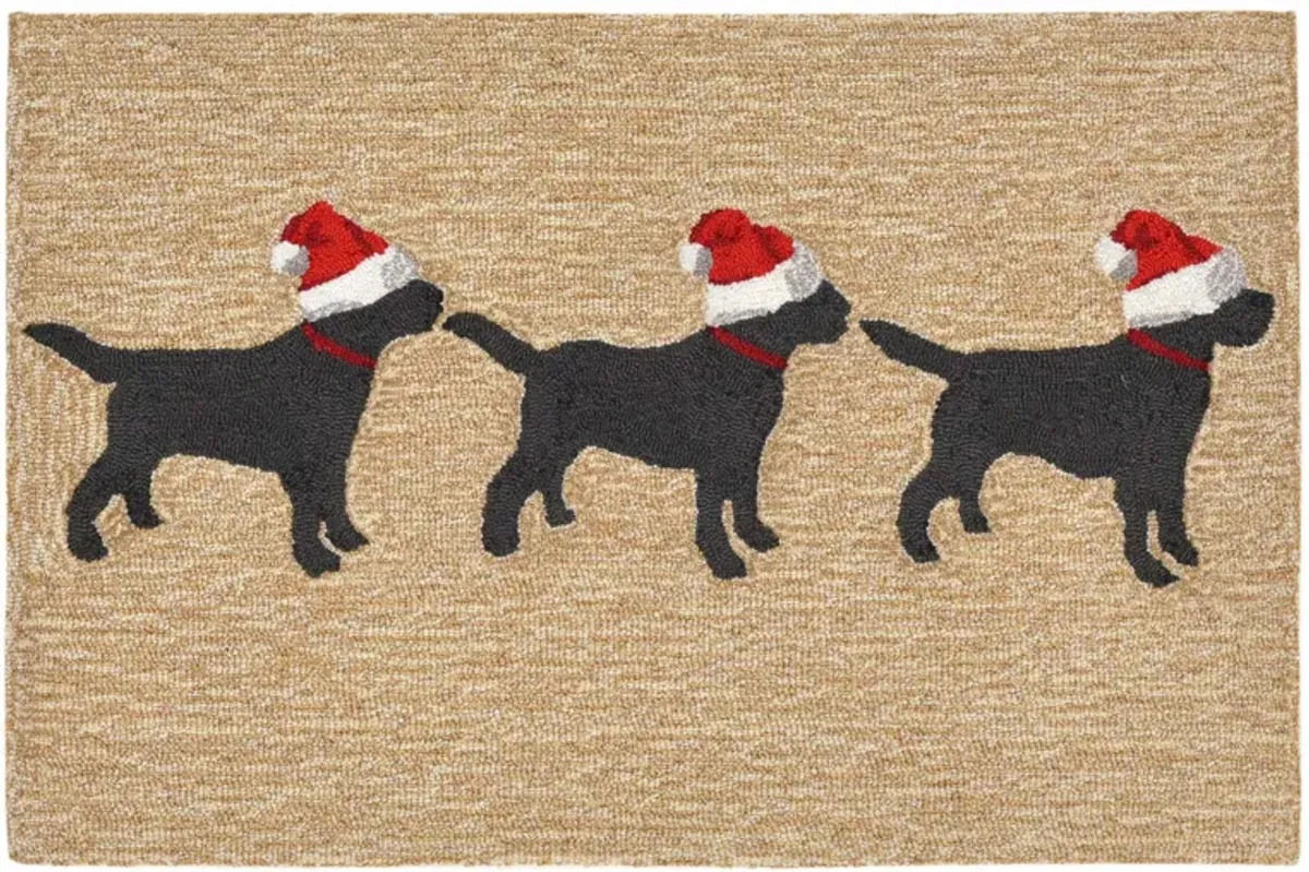 Frontporch 3 Dogs Christmas Indoor/Outdoor Area Rug