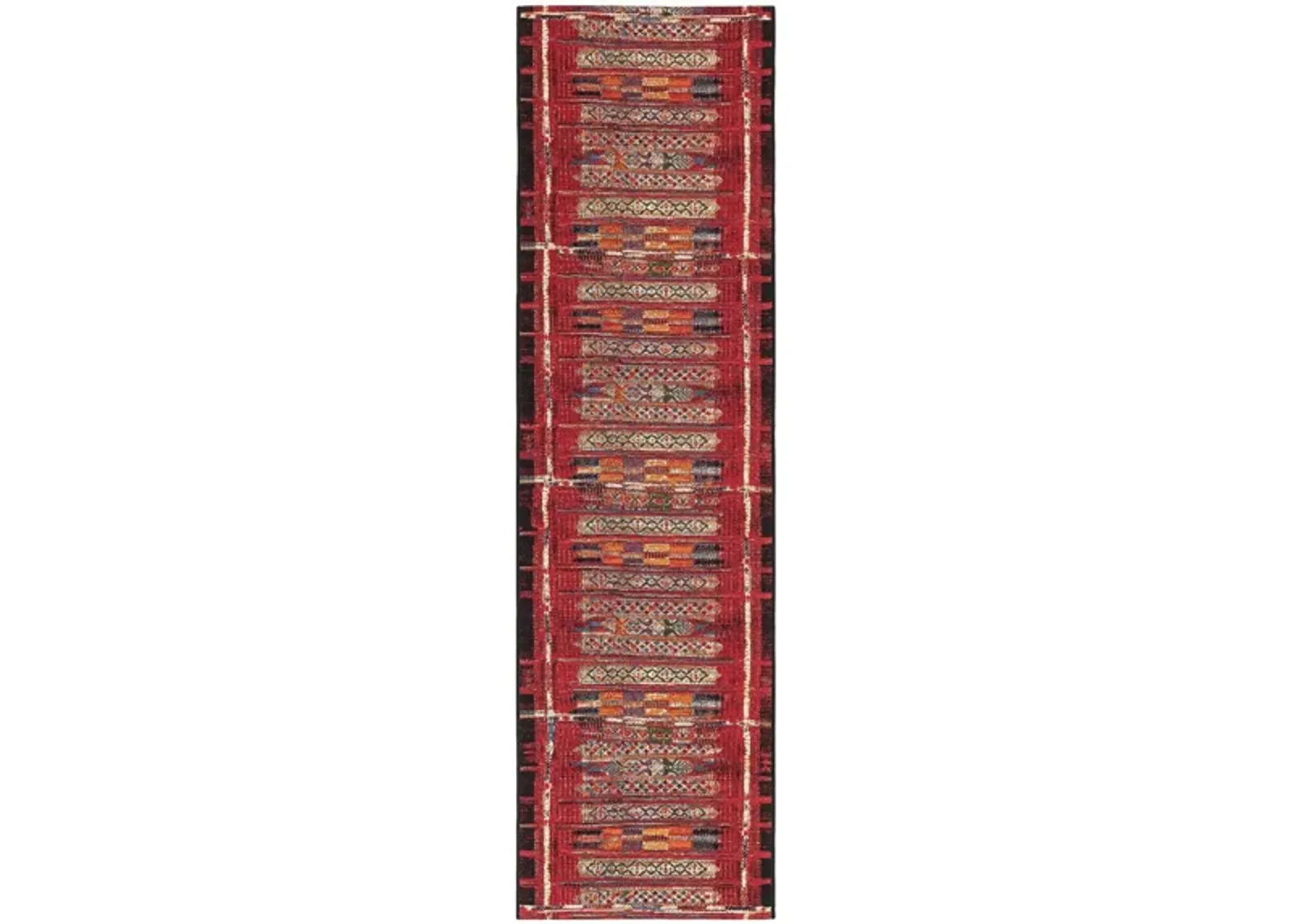 Liora Manne Marina Tribal Stripe Indoor/Outdoor Area Rug in Red by Trans-Ocean Import Co Inc